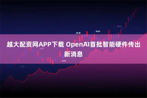 越大配资网APP下载 OpenAI首批智能硬件传出新消息